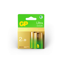 GP - Ultra Alkaline Battery, Size D, 13AU/LR20, 1.5V (2-pack) - Electronics