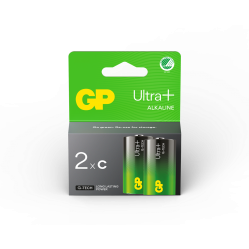 GP - Ultra Plus Battery, Size C, 14AUP/LR14, 1.5V (2-pack) - Electronics