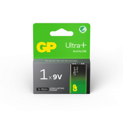 GP - Ultra Plus Alkaline 9V-battery, 1604AUP/6LF22 (1-pack) - Electronics