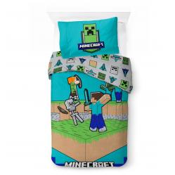 Bed Linen - Adult Size 140 x 200 cm - Minecraft The fight is on (1029658) - Baby and Children