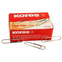 Kores  - Paper Clips 33 mm – 100 pcs. (743011) - Office and School Supplies