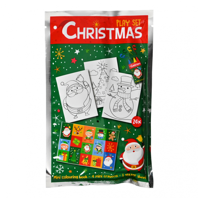 XMAS  - Play Set - With wax crayons and "coloring cards" (36 pcs.) (1317) - Toys