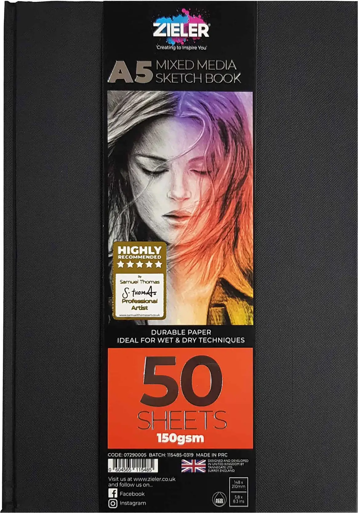 Zieler - Sketch Book - A5 Hard (607290005) - Toys