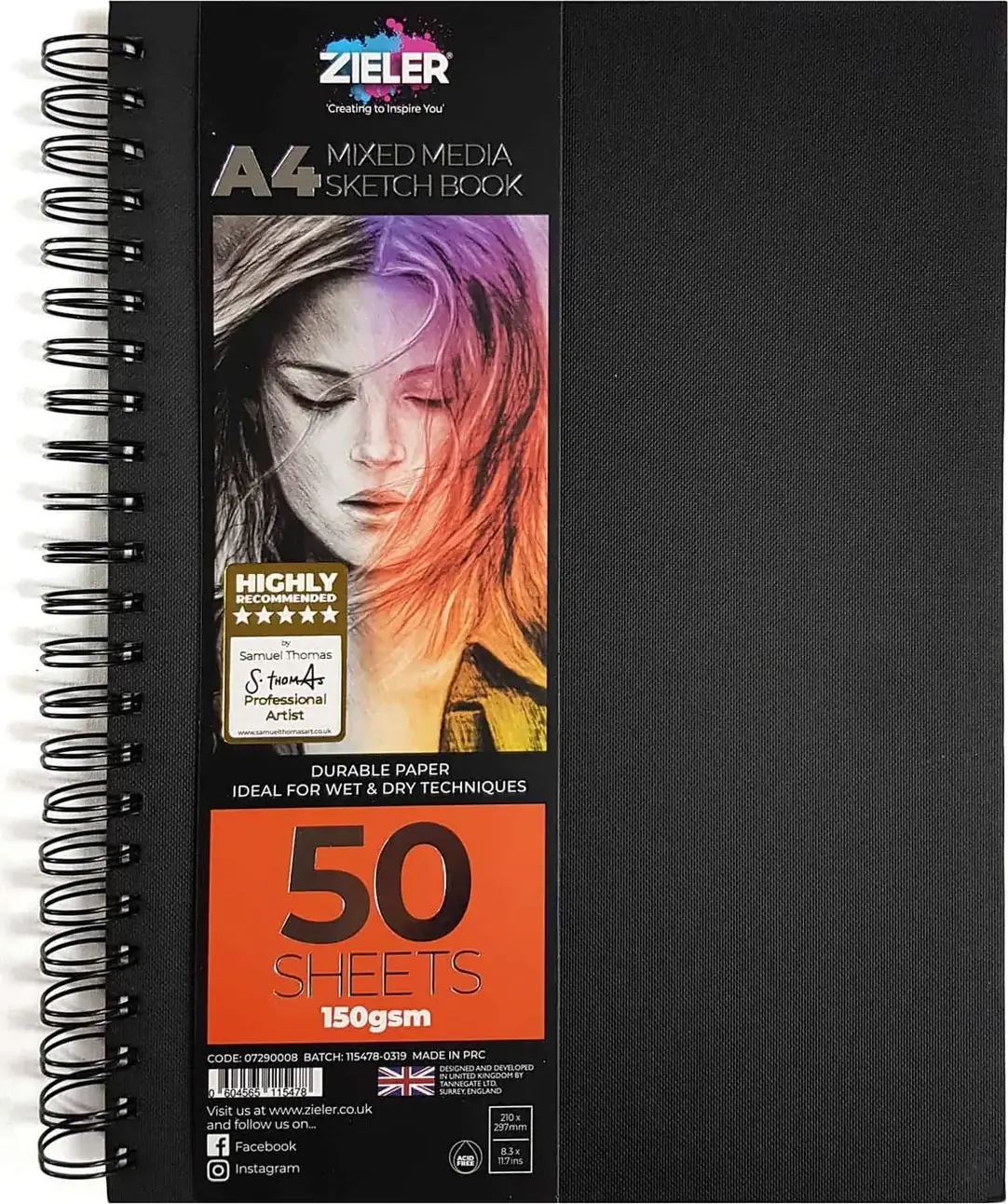 Zieler - Book A4 - Spiral Mixed Media - 150gsm (607290008) - Toys