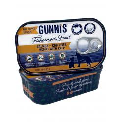 Gunnis - Toppers Salmon & Cod Liver with Seaweed - 127 g - Pet Supplies