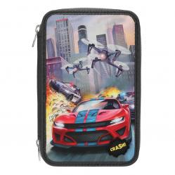 Dino World - Triple Pencil Case With LED Drone (0413981) - Toys