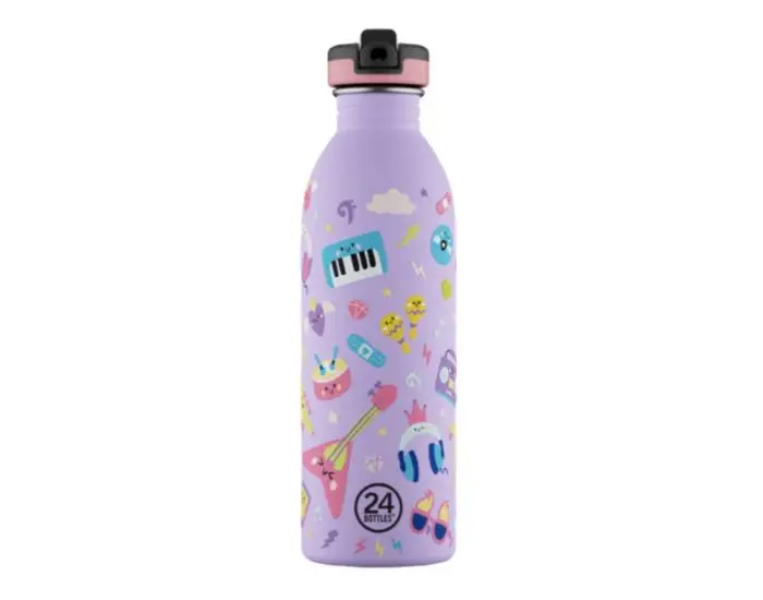 24Bottles - Urban Bottle - Music Friends - Lilla - 500 ml - Home and Kitchen
