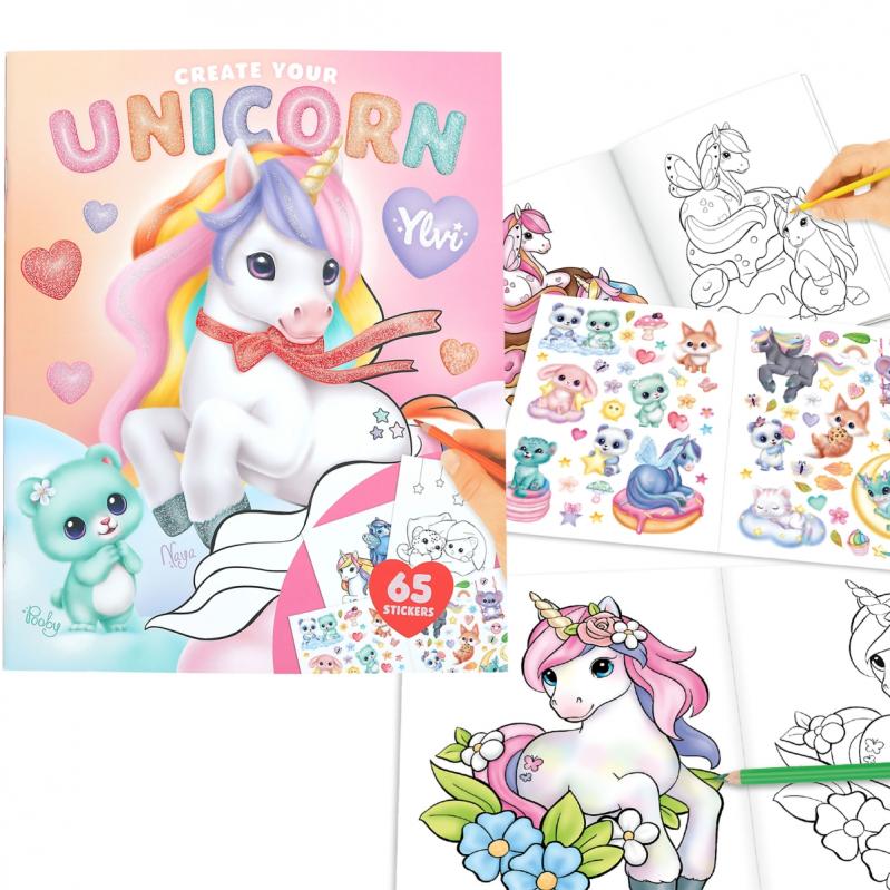 Ylvi - Create Your Unicorn Colouring Book (0414209) - Toys