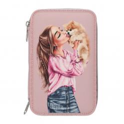 Topmodel - Double Pencil Case DOTS - Rosé - Toys