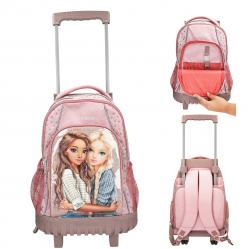 Topmodel - School Backpack Trolley - Rosé with Grey Polka Dots - Toys