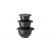 Rosti - Margrethe Mini Bowl Set 0.25 + 0.5 + 0.75 Litres - Black Edition - Home and Kitchen