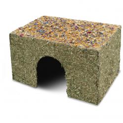 Jr Farm - Hay House with flowers - M - Pet Supplies