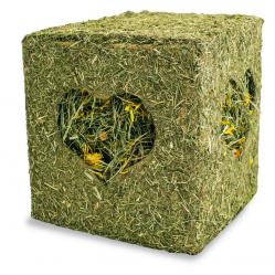 Jr Farm - JR Hay Cube with Flowers - 450 g - 20 x 20 x 20 cm - Pet Supplies