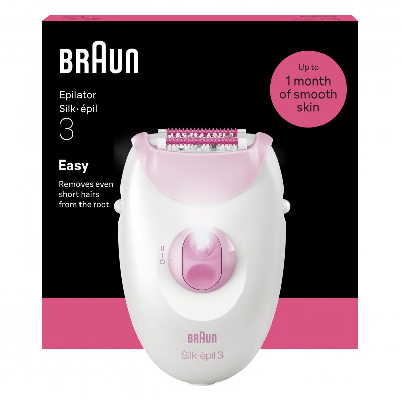 Braun - Silk·épil 3 Corded Epilator - Pink - Health and Personal Care