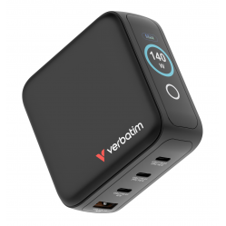 Verbatim - Mini GaN Charger 4-port 140W with Display - Electronics