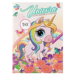 Moxy - Glitter Colouring Sticker Book - Unicorn - Toys