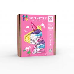 Connetix - Glitter Unicorn Pack - 56pc (CT-G-00056-GU) - Toys