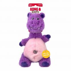 Kong - Knots Belly Hippo - Purple - M/L 28x16x13CM - Pet Supplies