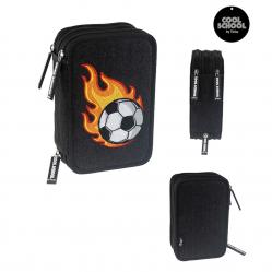 Tinka - Pencil Case Triple - Flaming Football - Toys