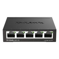 D-Link - DGS-105 - 5-Port 10/100/1000 Gigabit Metal Housing Desktop Switch Black - Computers