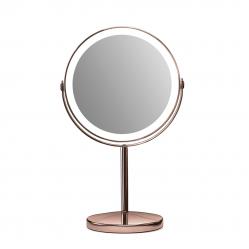 Gillian Jones - Rechargeable LED table mirror with 10x magnification and USB-C - Copper - W21.5 x 35 x 13.5 cm - Beauty