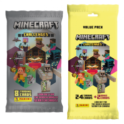 Panini Minecraft Challenges – Trading Cards - Booster + Fat Pack - Toys