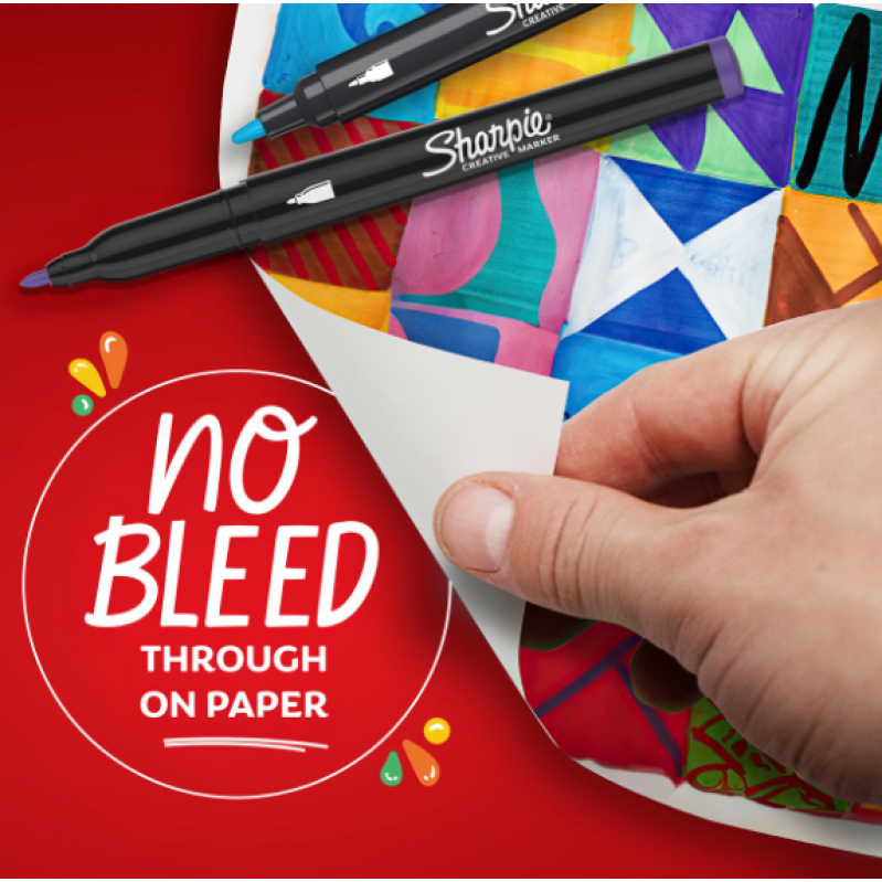 Sharpie - Creative Acrylic 12‑Blister - Assorted Colours - Fine Tip (2212913) - Toys