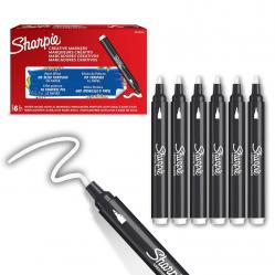 Sharpie - Creative Marker Acrylic Paint Pens - Bullet Tip Water-Based Paint Markers - White - 6 Count (SKU: 2218126) - Toys