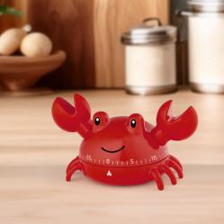 Kikkerland - Crab Kitchen Timer - 2.25" x 2.5" x 4.25" - Home and Kitchen