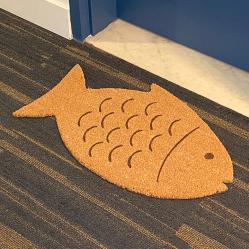Kikkerland - Fish Doormat - Coir - 29.5" x 17.75" x 0.5" - Home and Kitchen