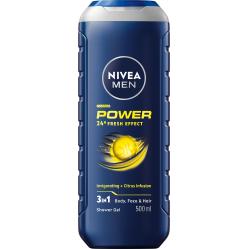 Nivea - Men Shower Power Refresh - 500 ml - Beauty