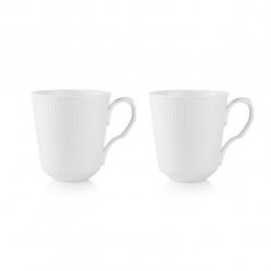 Royal Copenhagen - White Fluted Mug - 38 cl - Set of 2 - Home and Kitchen