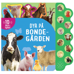 Stor papbog m/10 lyde: Dyr på bondegården - Toys