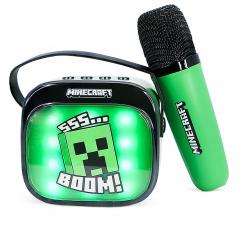 OTL - Light Up Wireless Karaoke Speaker W/ Microphone - Minecraft - Toys