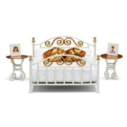 Lundby - Brass Bed Set (18292) - Toys