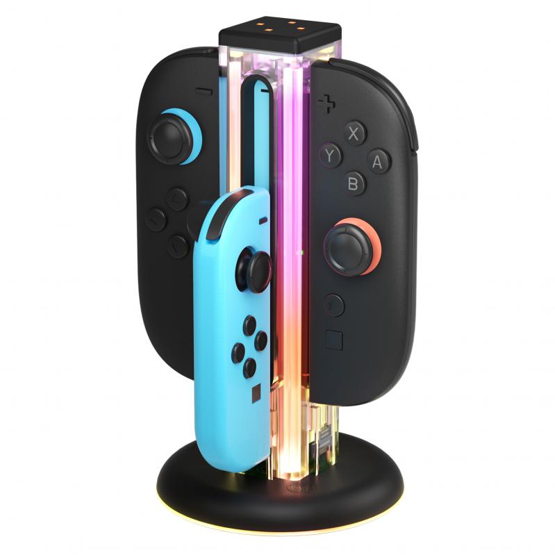 NYXI - Zeus Nintendo Switch 1 & 2 Charging Station - Multi Color - Nintendo Switch 2