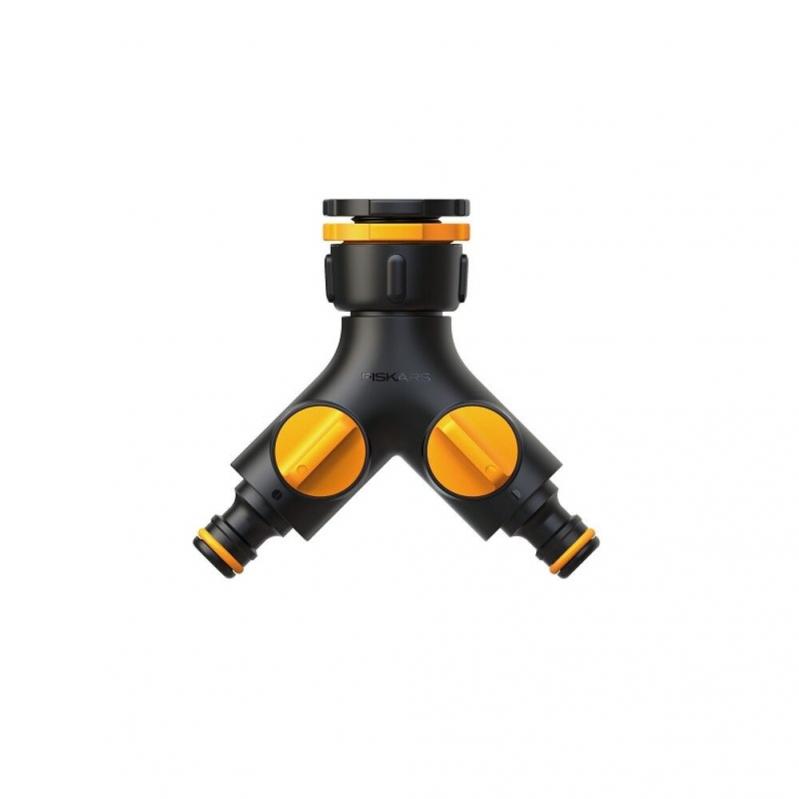 Fiskars - CF Twin Tap connector - All in size - Garden, Patio and Outdoor