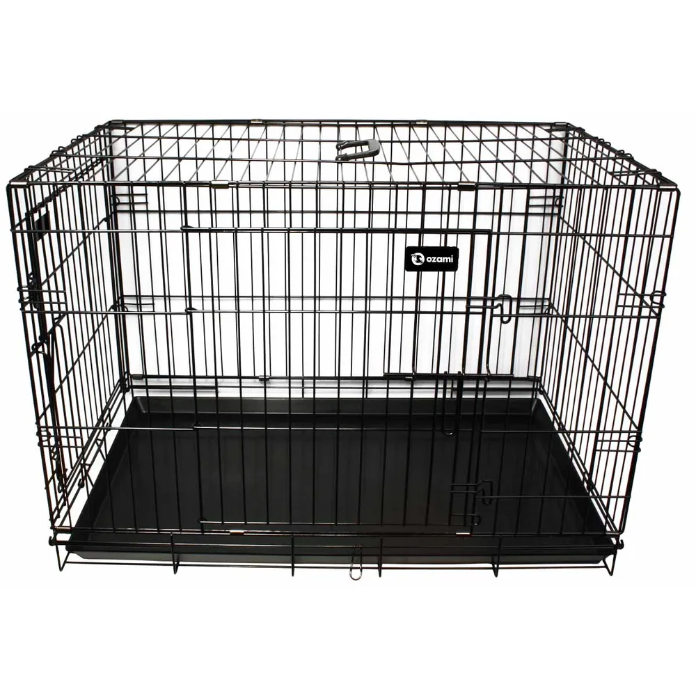 Ozami - Dog Transportcage Black 124x76x83cm - Lux - Pet Supplies
