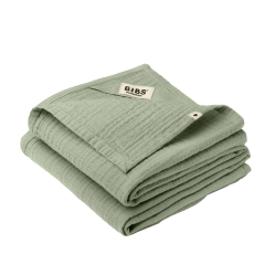 BIBS - Muslin Cloth 2-pack - Sage - 70x70 cm - Baby and Children