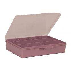 Raaco - Storage Box with 7 Compartments - Dark Pink - 4 x 17.9 x 15.1 cm - Toys