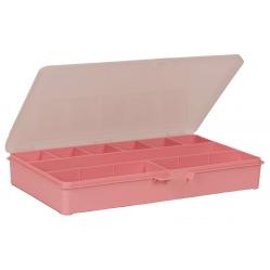 Raaco - Storage Box with 9 Compartments - Pink - 4.1 x 27.1 x 17.3 cm - Toys