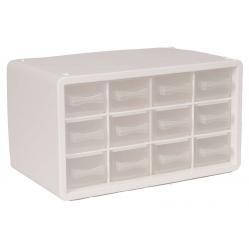 Raaco - Storage Box with 12 Drawers - White - 14.2 x 24.8 x 14.9 cm - Toys