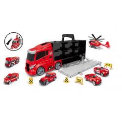 Contruck - Truck with rescue vehicles and signs, fire (534654) - Toys