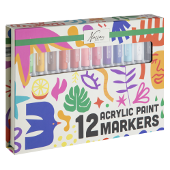 Nassau - Acrylic Paint Brush Markers, 12 Pcs (AR017000) - Toys