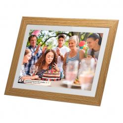 Lippa - Frameo Digital Picture Frame - Wooden Frame - 10 inches - Electronics