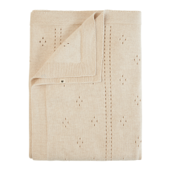 BIBS - Knitted Blanket Pointelle - Ivory - 70x100cm - Baby and Children