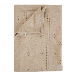 BIBS - Knitted Blanket Pointelle - Vanilla - 70x100cm - Baby and Children