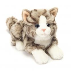 Teddy Hermann - Lying Cat grey 20 cm (906919) - Toys