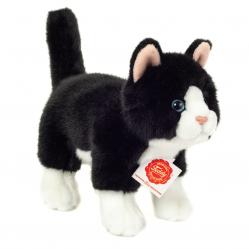 Teddy Hermann - Standing Cat black-white 20 cm (918202) - Toys