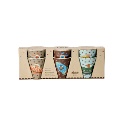 Rice - Melamine Kids Cup with Dogs in Space Print - Small - 160 ml - Baby and Children